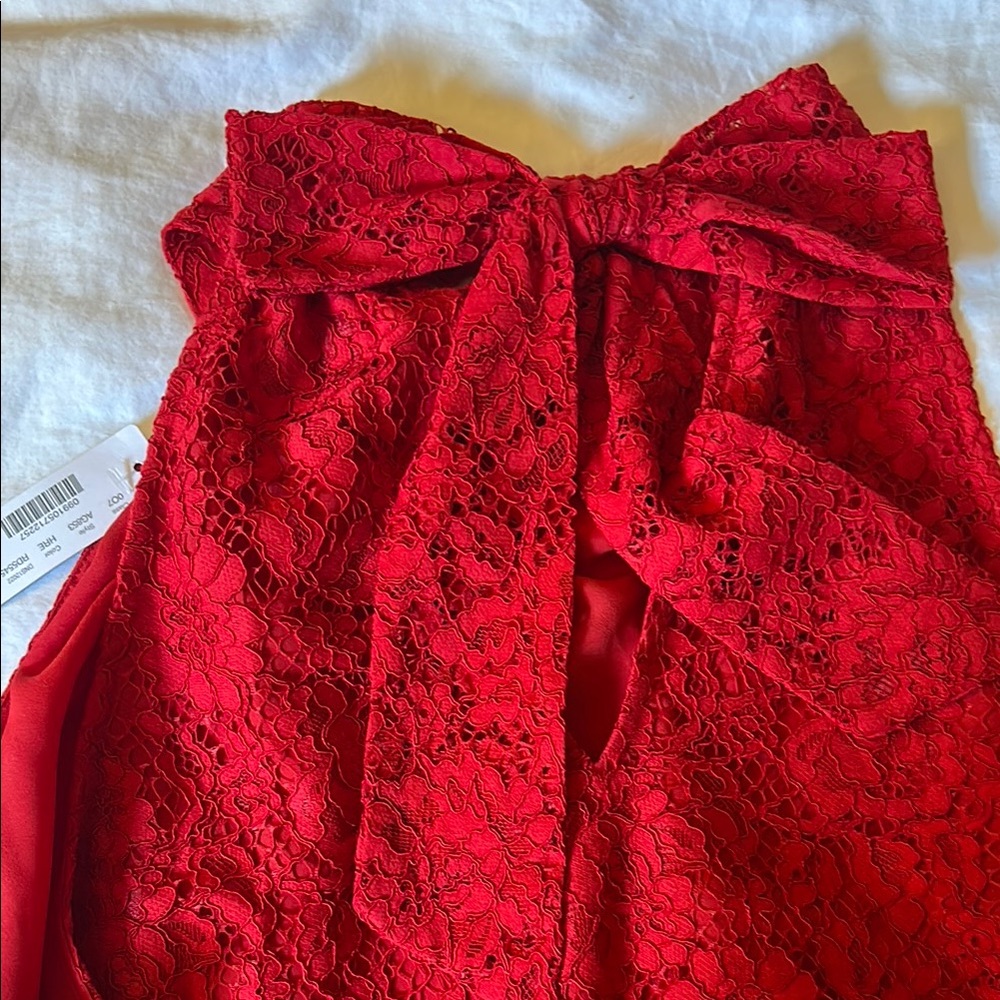 J. Crew Elegant Red Lace Halter Top - Picture 4 of 5